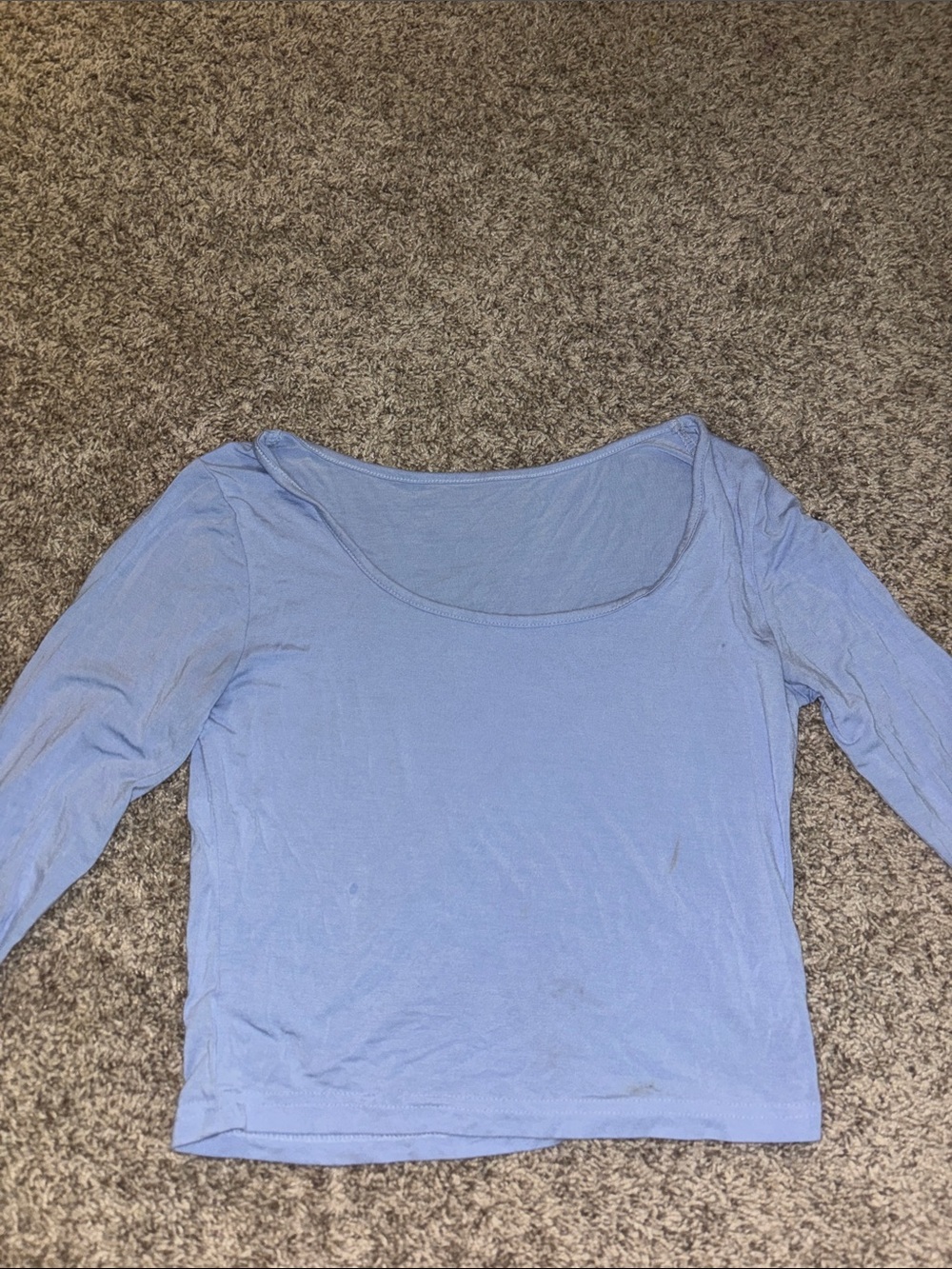 Kids Light Blue Long-Sleeve Scoop Neck Tee